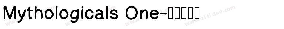 Mythologicals One字体转换
